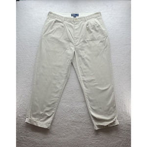 Polo Ralph Lauren Hammond Pants Mens 41x30‎ (Tag 42) Khaki Pleated Preppy Dad